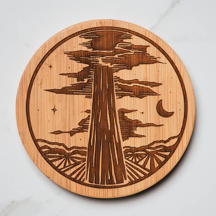 Sottobicchiere Night Tree per la vendita all'ingrosso da parte di Dom Chi Designs