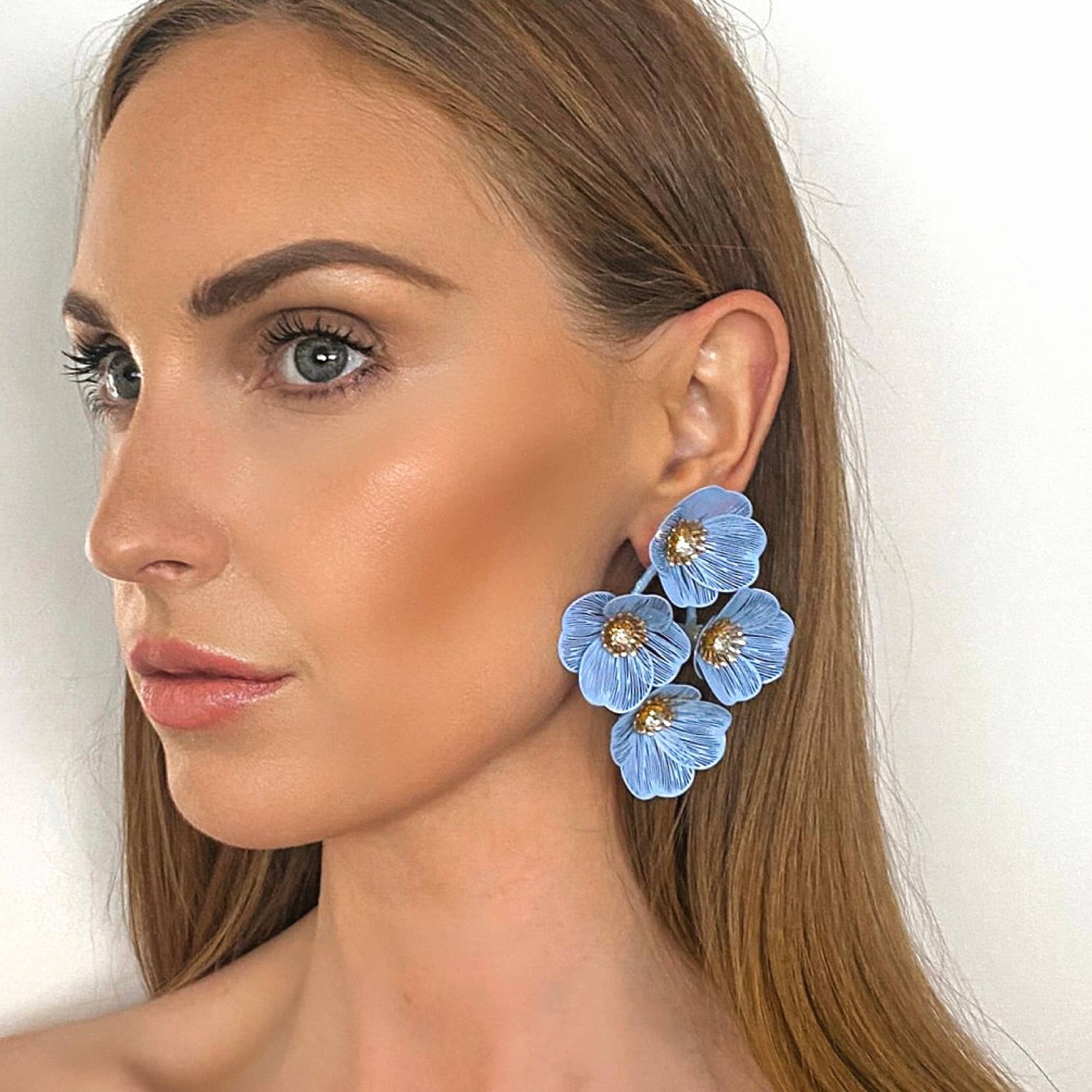 Nicholls Jewellery - Wholesale Dangle Earrings - Large Statement Oh Baby Blue Earrings4