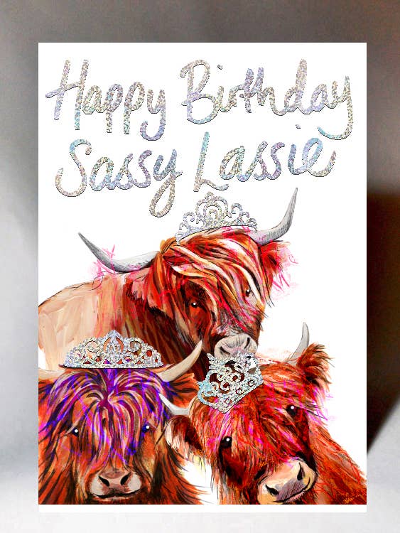 SASSY LASSIE VERJAARDAGSKAART WWBD240 voor wholesale door Wee Wishes