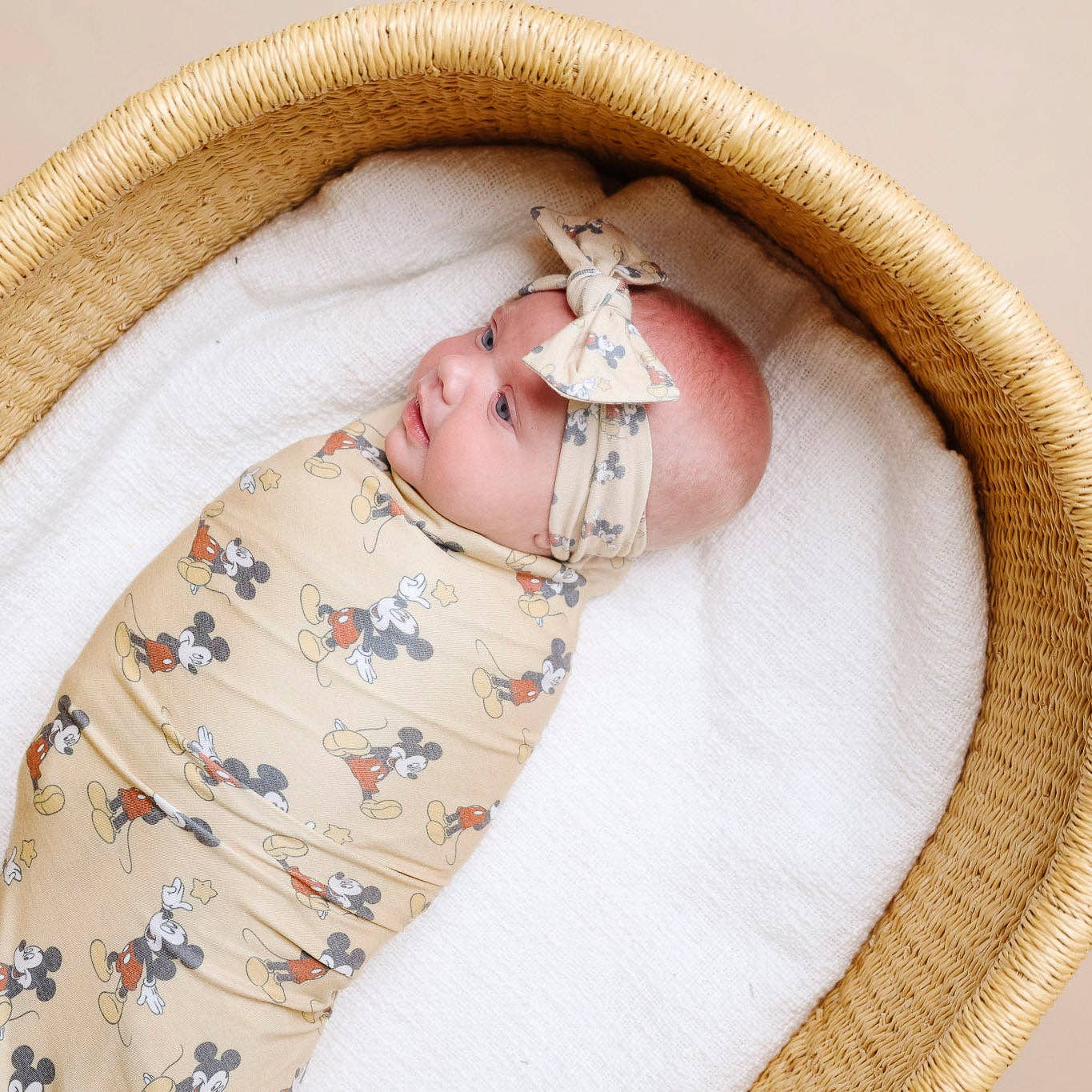 Copper Pearl - Wholesale Fashion Headband - Baby - Knit Headband Bow - Mickey Mouse2