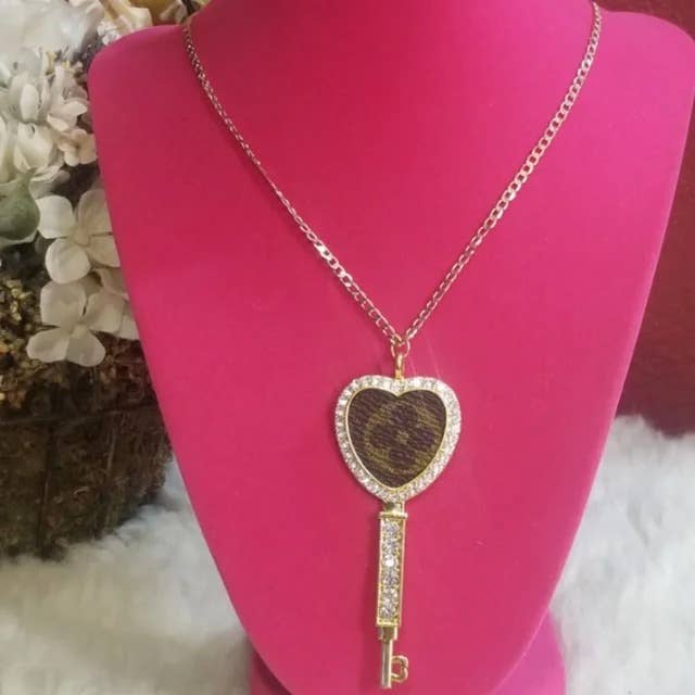 Heart Key Necklace for wholesale by Upcycled Always & Forever accessories