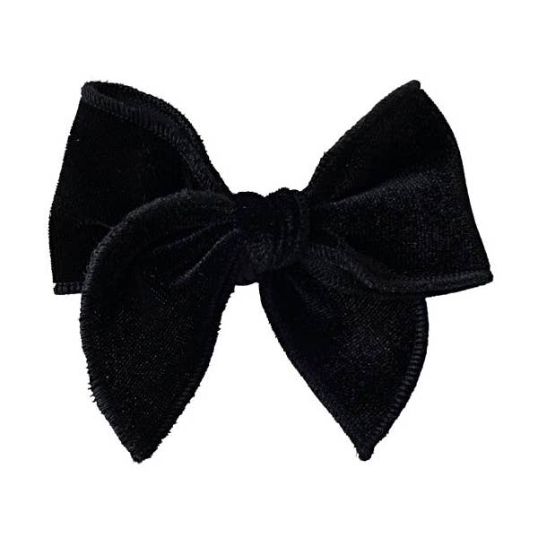 Onyx // Velvet Mini Fay Bow for wholesale by Shay+Dash