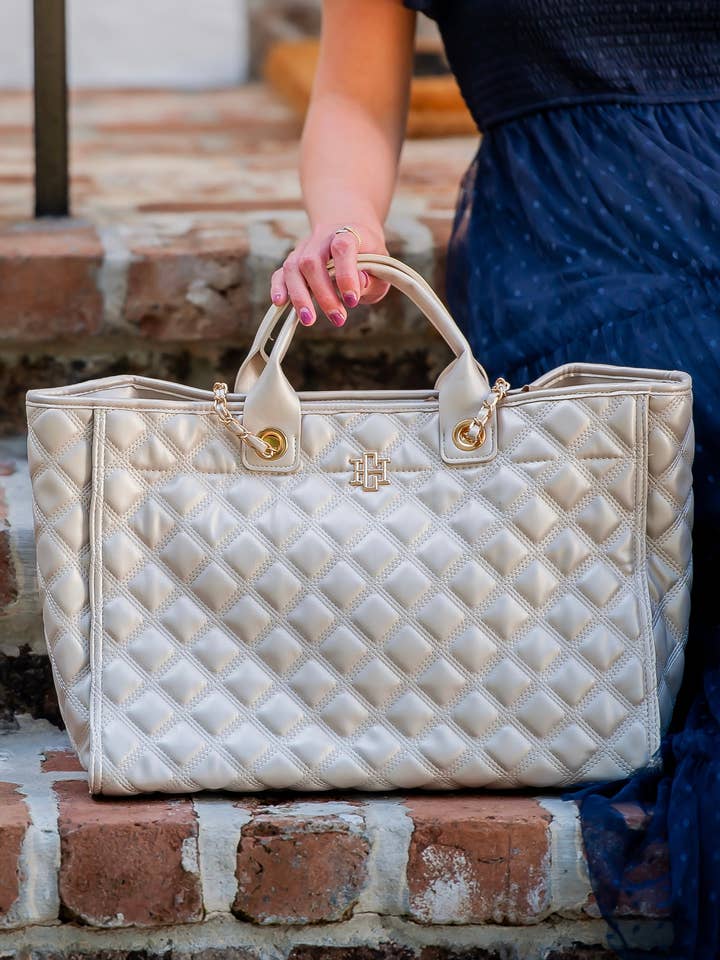 Melissa Tote Bag Pearl DQ for wholesale by Caroline Hill