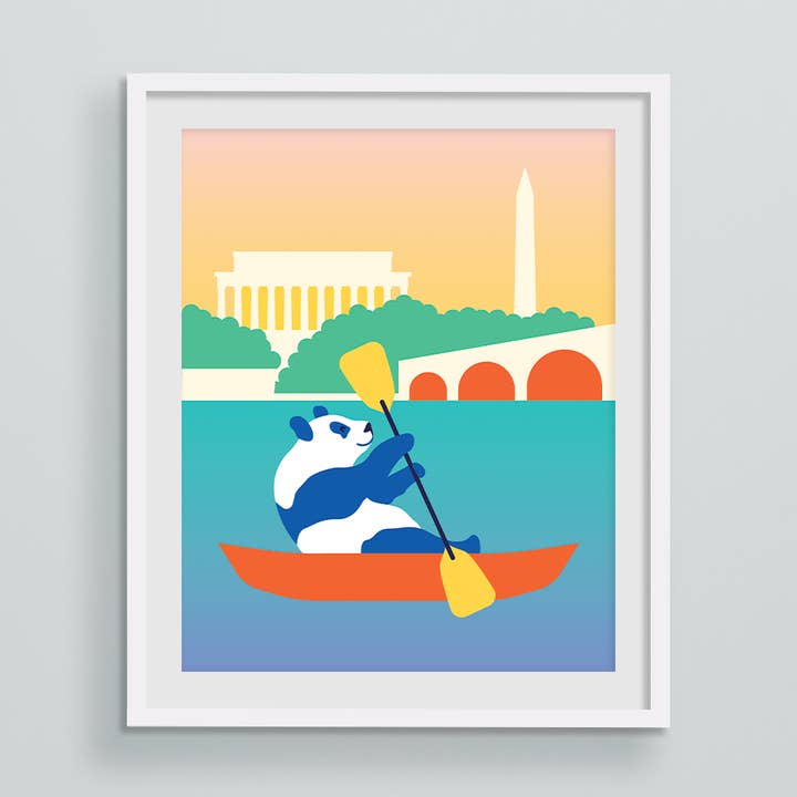 Ale inspired - Wholesale Art Print - Panda Kayak Print0