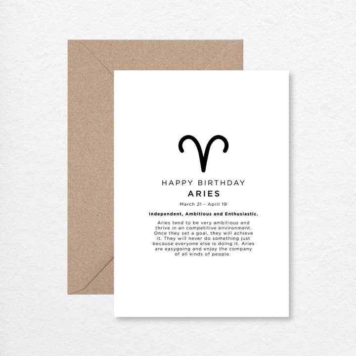 Väduren födelsedag A6 gratulationskort för wholesale av EK DESIGN