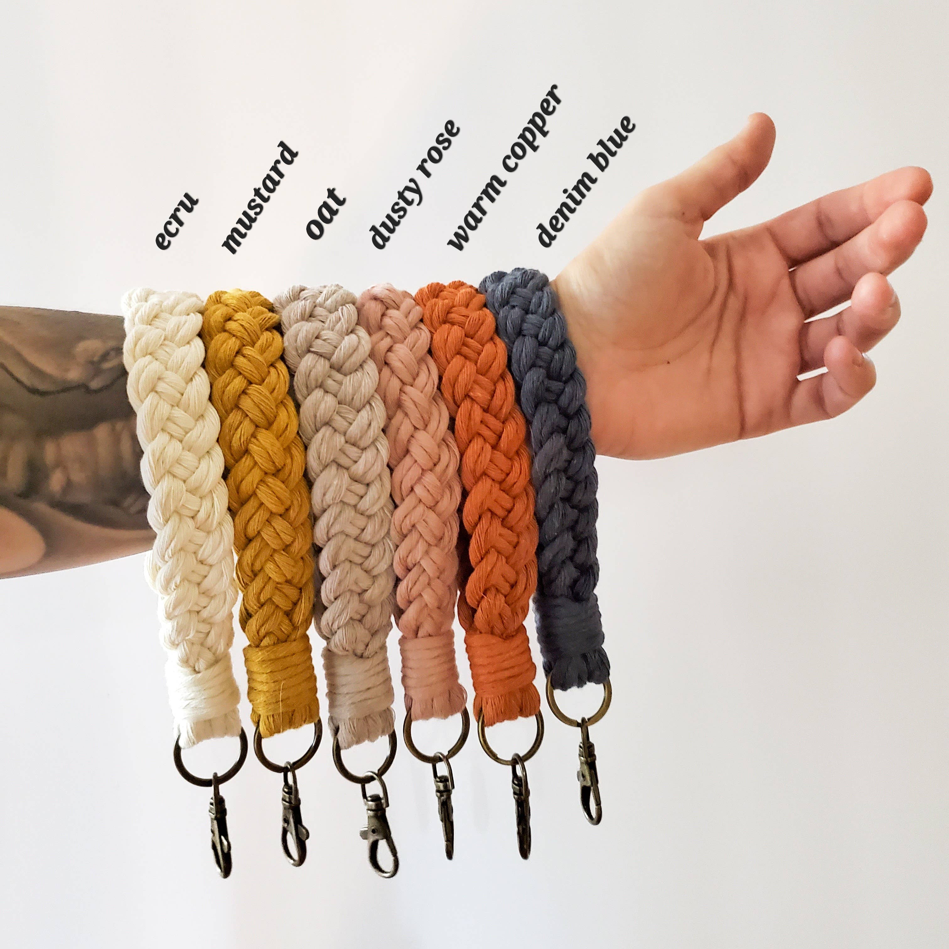 Under The Pines Goods – wholesale Keychain – Women's – Braided Macrame Wristlet Keychain4