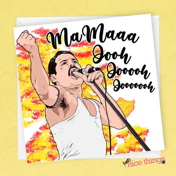 Carte Freddie Mercury Mama | Carte pour la fête des mères pour la vente par NotNiceThings