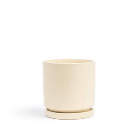 Momma Pots - Wholesale Plant Pot - 10.5" Gemstone Cylinder Pots with Water Saucers10