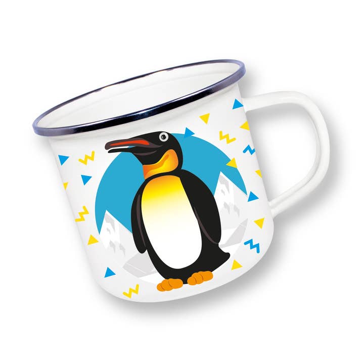 Anamelware Cute Collection Enamel Mugs - Penguin for wholesale by Deluxebase
