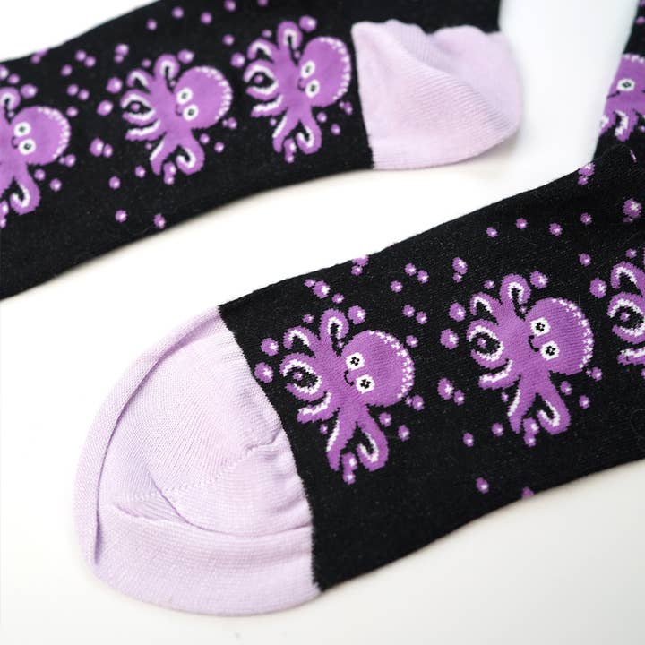 Bare Kind Socks - Vendita all'ingrosso Calzini - Unisex - Calzini Octopus | Calzini in bambù | Calzini viola | Calzini oceanici