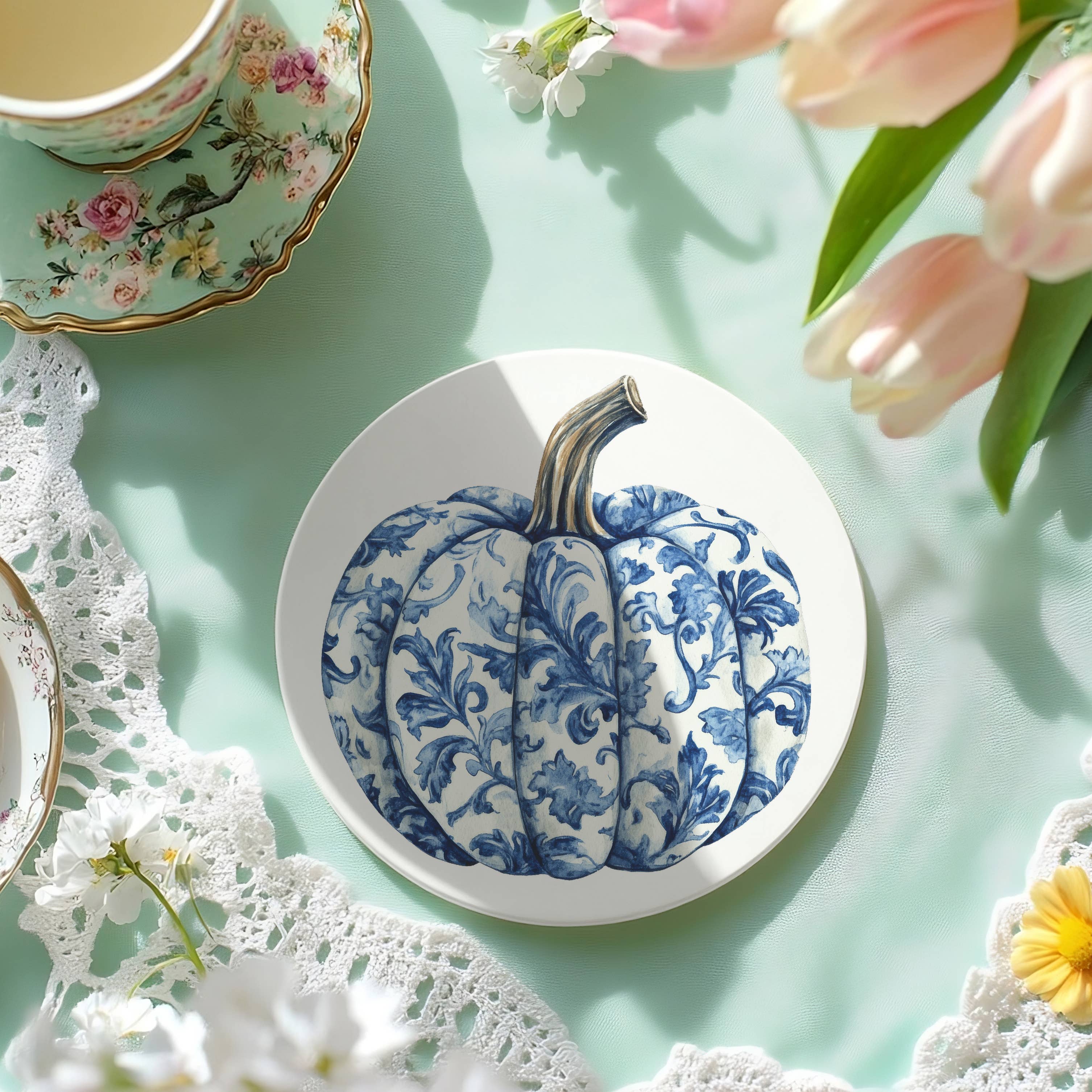 Gia Roma - Wholesale Coasters - Blue and White Chinoiserie Coasters | Elegant Kitchen Decor 104