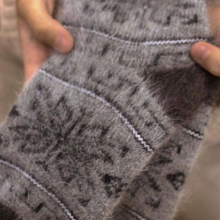 Chaussettes en laine de chèvre SS Northern Frost Crew pour la vente par Siberia Spirit