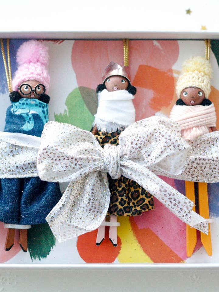 Baby, It's Cold Outside 3 Ornament Gift Set 2014 Nikki Cade for wholesale by Nikki Cade Studio