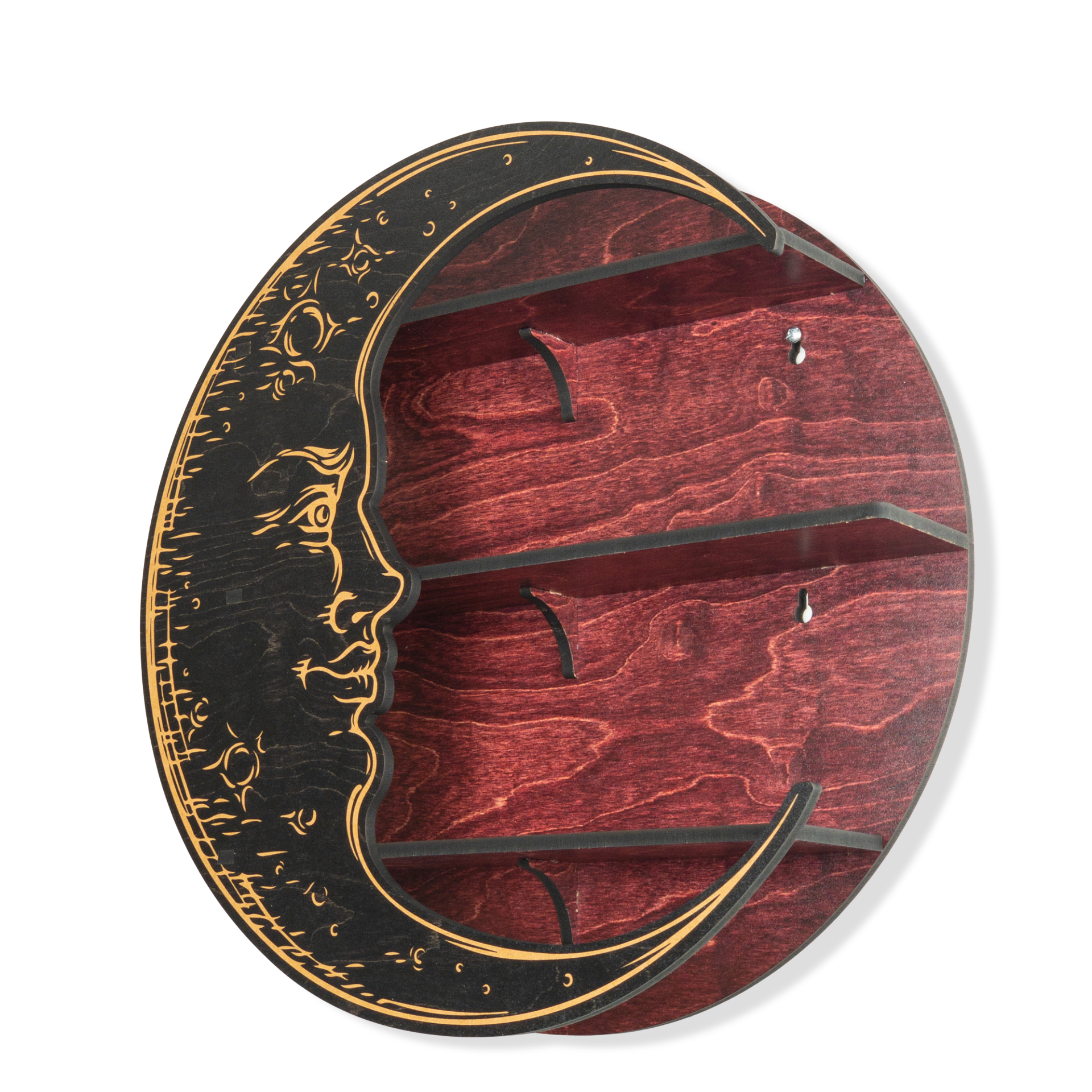 Standish House – Großhandel Wandregale – Mondregal mit Gesicht, Kristallregal, Regal für ätherische Öle4