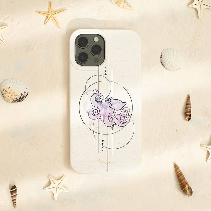 Redhan - Wholesale Phone Case - Women's - Biodegradable and Eco-friendly Phone Case in white - Octopus3