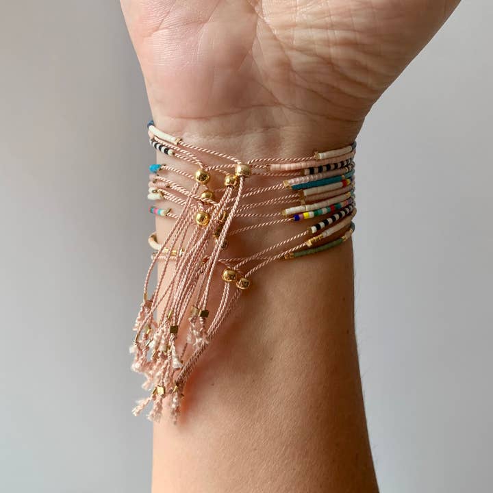Libby & Smee - Wholesale Beaded Bracelet - Adjustable Seed Bead String Bracelets