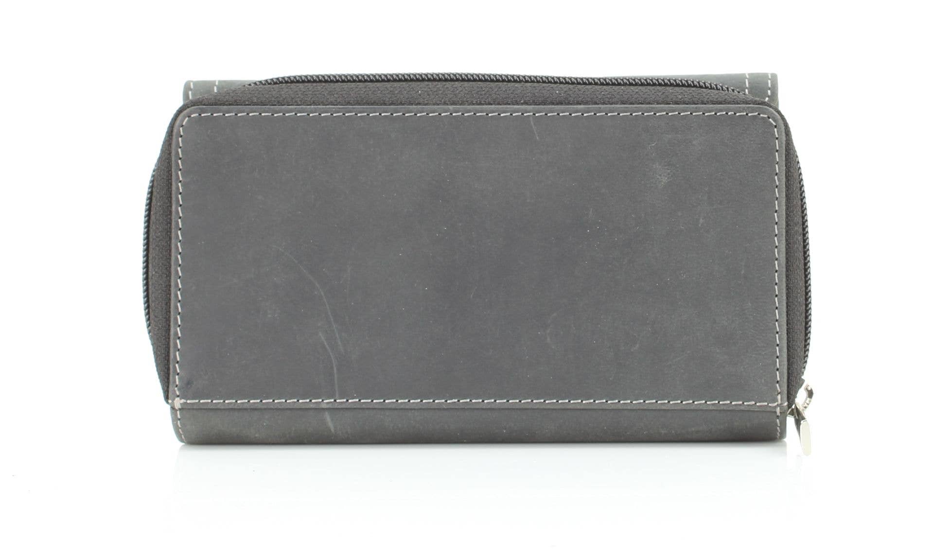 Leather Impressions Inc - Vendita all'ingrosso Pochette - Donna - Pochette da donna American Bison con bottoni floreali6