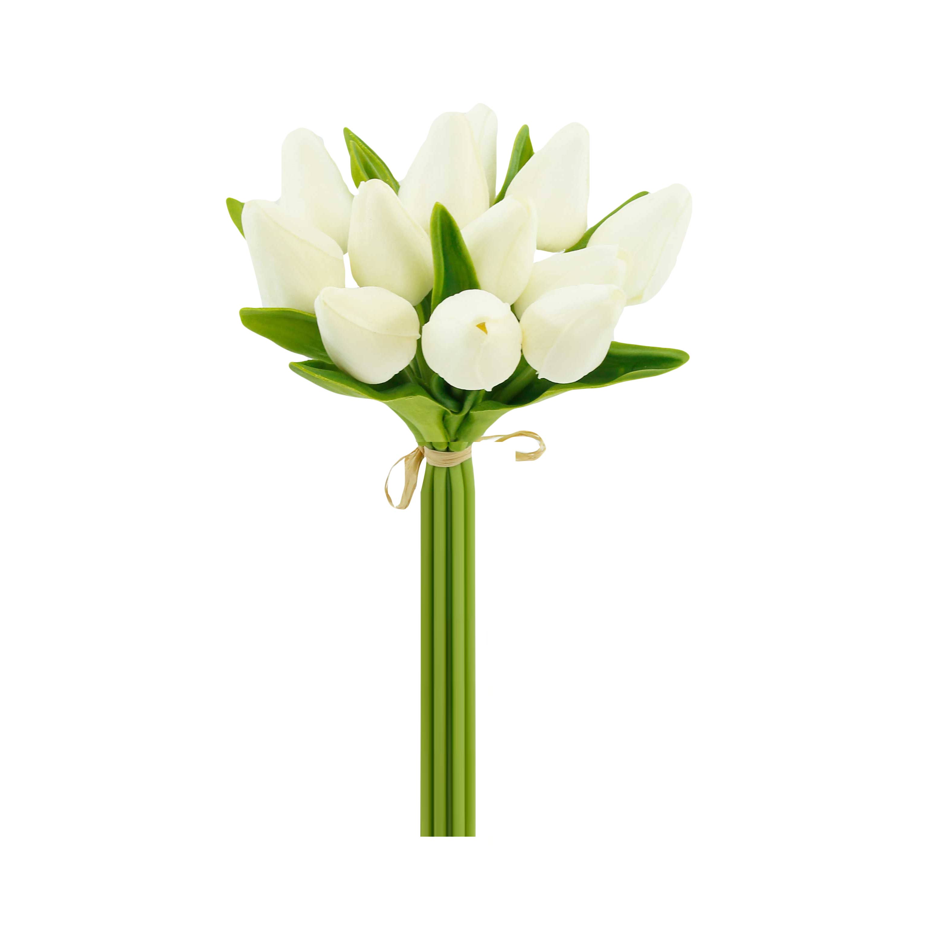 Angel Isabella - Wholesale Artificial Flowers - 1 Dozen Real Touch Tulip Bud bouquet-10.5"6