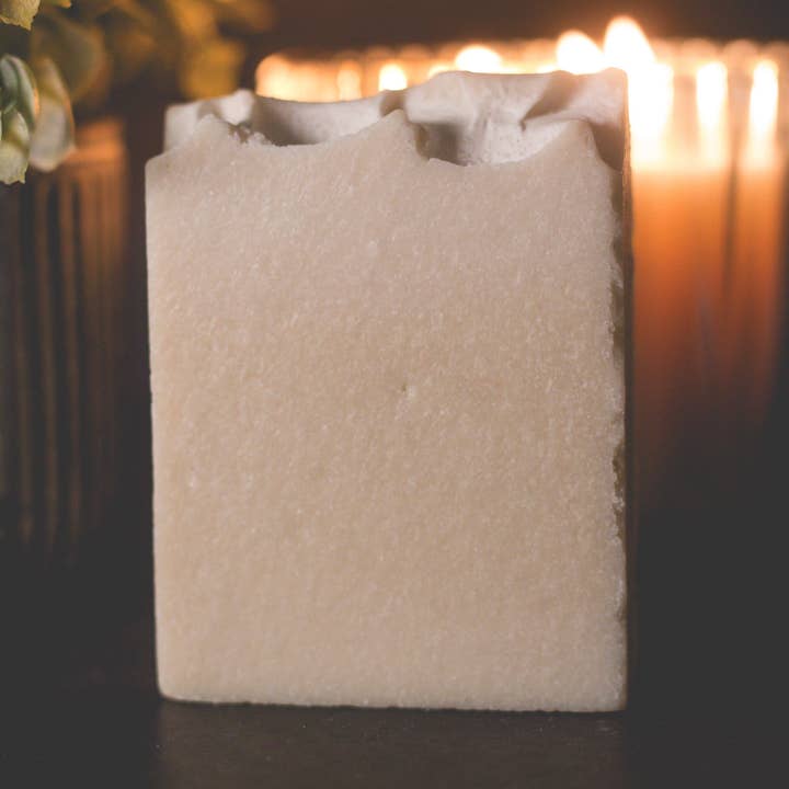 Surrender | Lemongrass Sea Salt Soap Bar – Exfoliating Vegan Citrus Soap for wholesale by The Broken Circle Soap Co