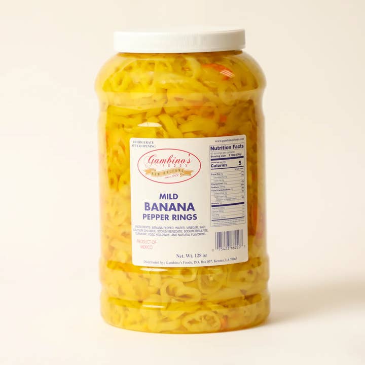 Banana Pepper Rings, Gallon (2-Pack) for wholesale by Gambino's Foods