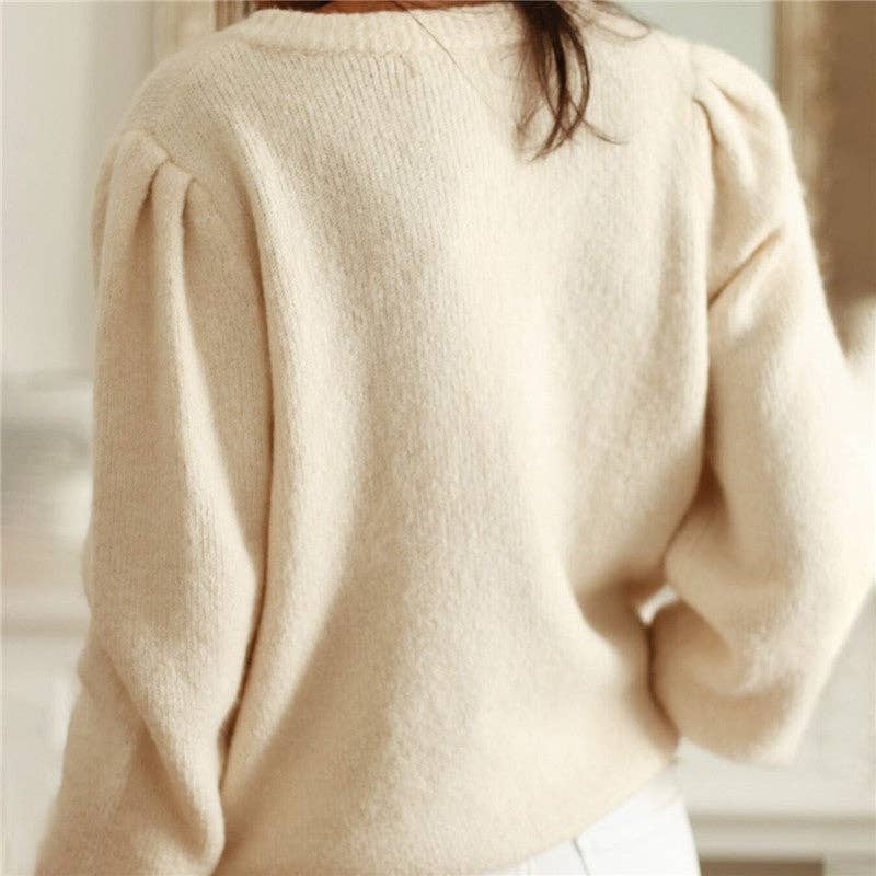 CREAMY Solid Crochet Lace Button Front Cardigan for wholesale on Faire3