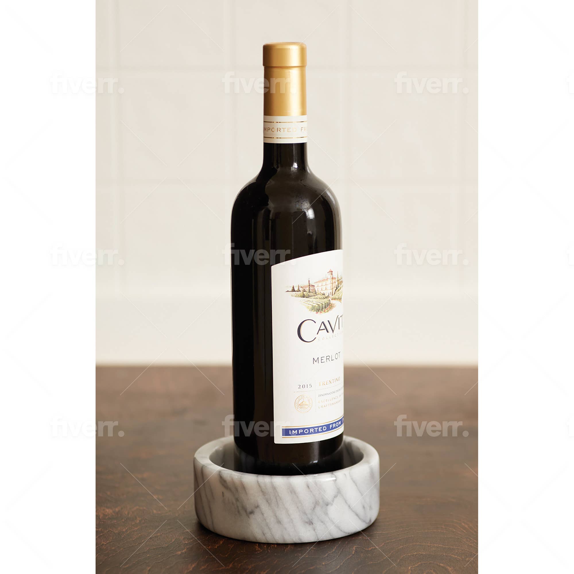 Fox Run Brands - Wholesale Wine Stopper - Fox Run Marble Wine Stand, White, 5" x 5" x 2"4