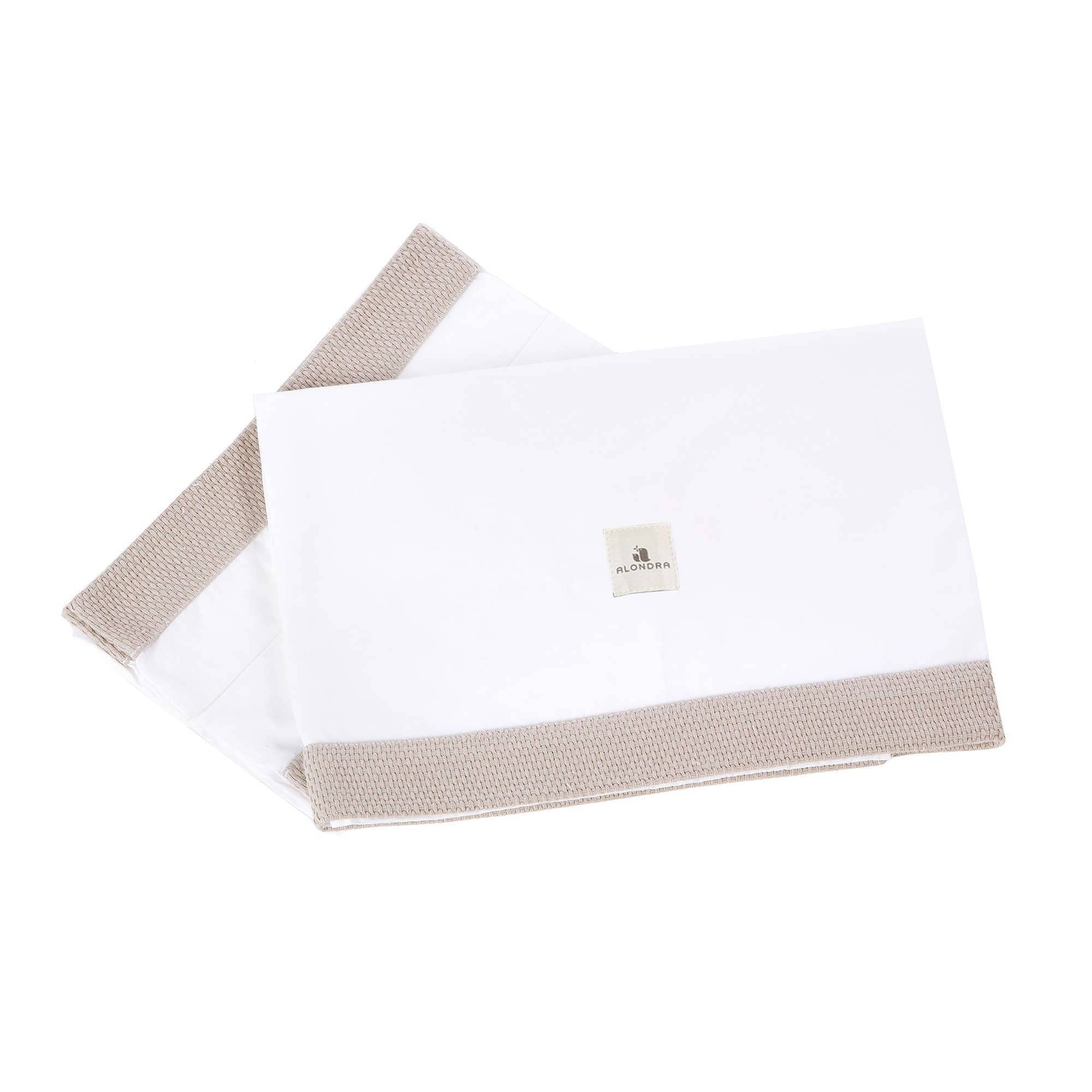 Alondra Baby – wholesale Bedding blanket – Kids & Baby – Crib sheet set 60x120 cm brown · Sand 612-1530