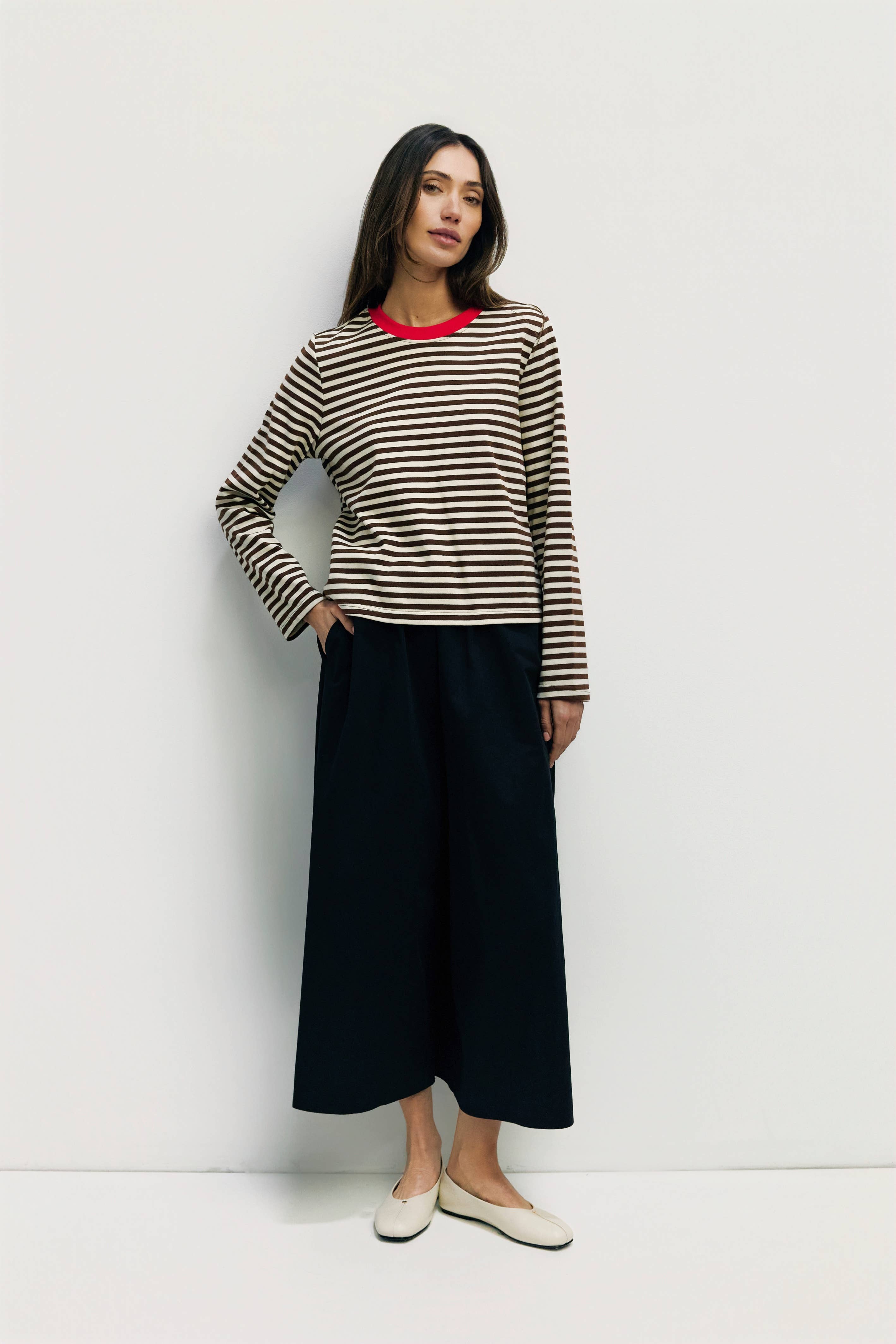 MOD REF - Wholesale T-Shirt - Women's - The Kathleen Top | Women's Striped Long Sleeve T-Shirt

27