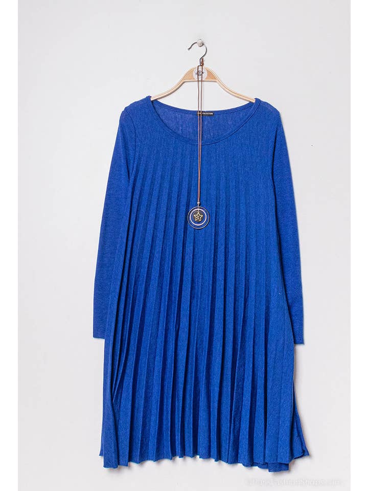 P&R STAR – Großhandel Kleid – Damen – Plissiertes Strickkleid4