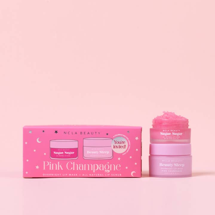 NCLA Beauty - Wholesale Lip Treatment/Mask - Slumber Party Lip Treatment Gift Set - Pink Champagne
