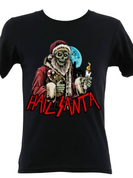 Hail Santa Xmas Exclusive Kids Tee for wholesale by Mini Metalhedz