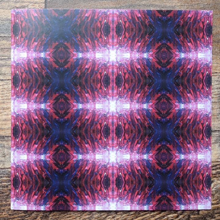 Red Purple Pattern Blank Greeting Card for wholesale by Lisa Travers