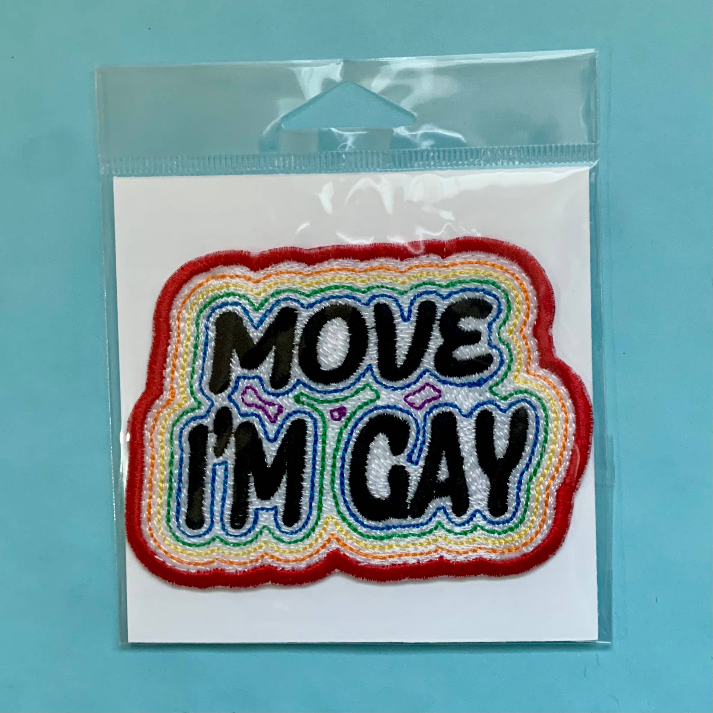 The Little Nest – wholesale Patch – Move, I’m Gay Iron On Patch/LGBTQ/Gay1