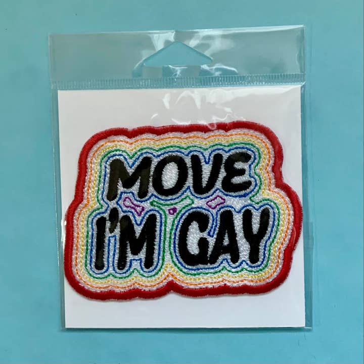 The Little Nest – wholesale Patch – Move, I’m Gay Iron On Patch/LGBTQ/Gay1