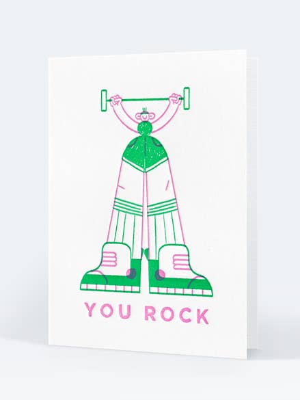 Tu sei rock per la vendita all'ingrosso da parte di Letterpress de Paris