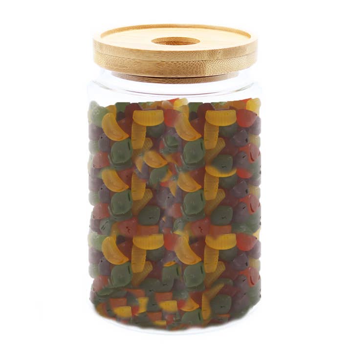 Ancient Wisdom – wholesale Jar – Cottage Bamboo Glass Jar - 15cm1