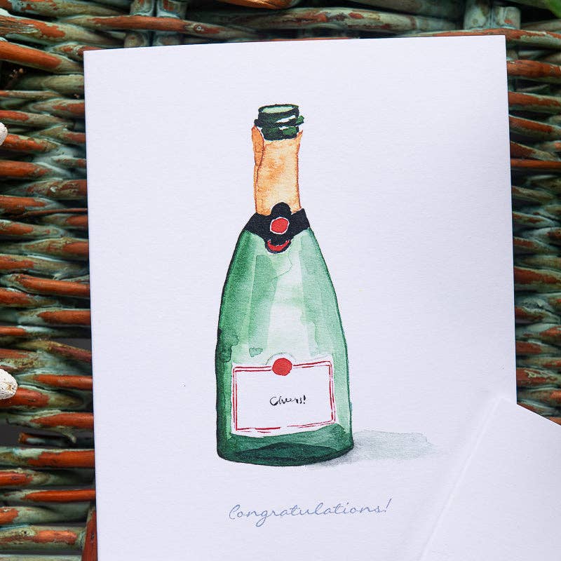 Finding Silver Pennies - Wholesale Congratulations Card - Champagne Congratulations Note Card | Celebration3