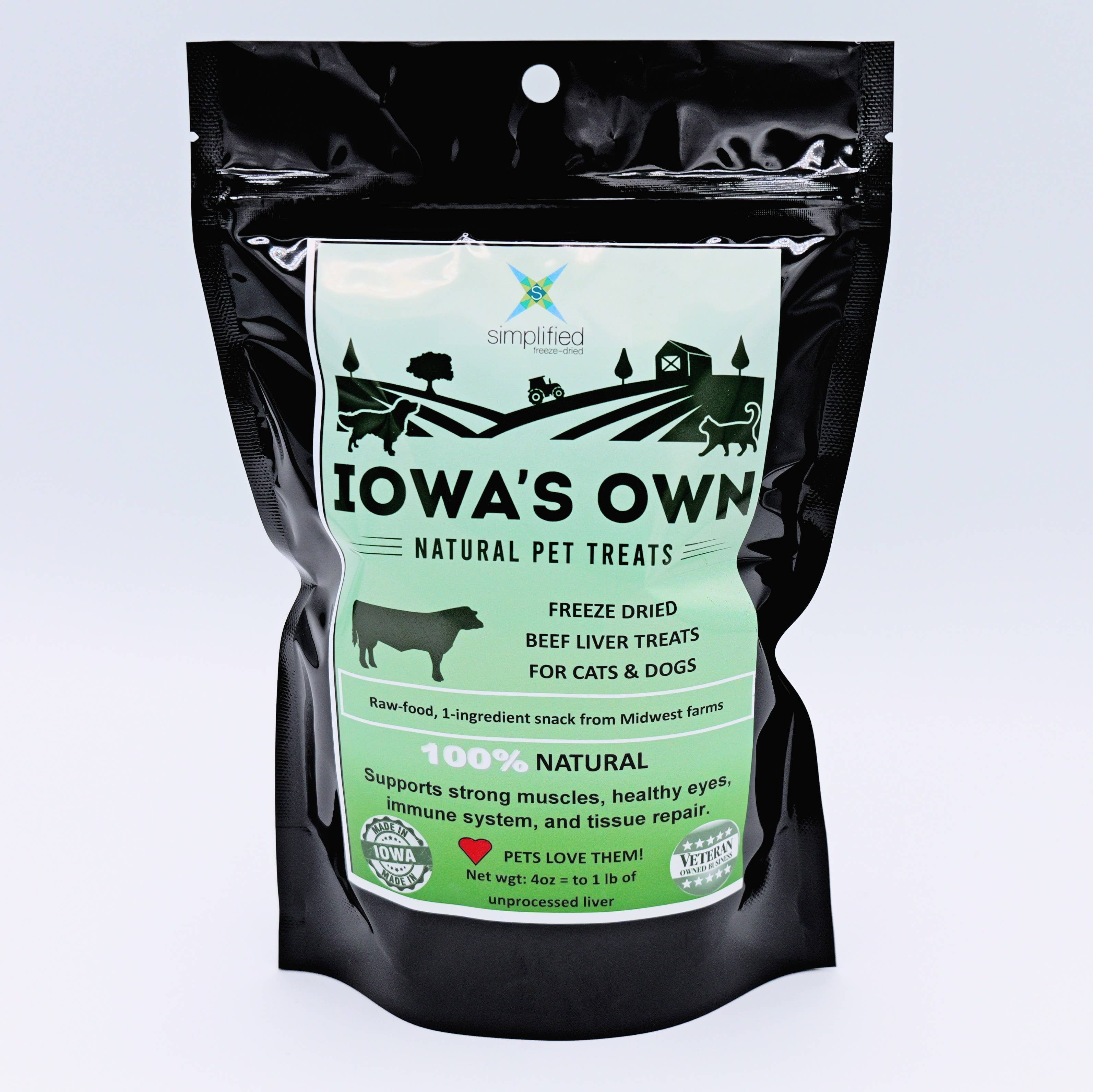 Simplified Freeze Dried - Wholesale Pet Treats - Dog - Iowa's Own All Natural Pet Treat Raw Freeze Dried Beef Liver0