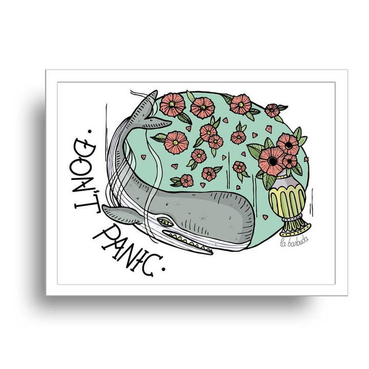 Guia de Hitchhicker para a galáxia Não entrar em pânico na impressão de La Ba por atacado de La Barbuda - No U.S. custom fees