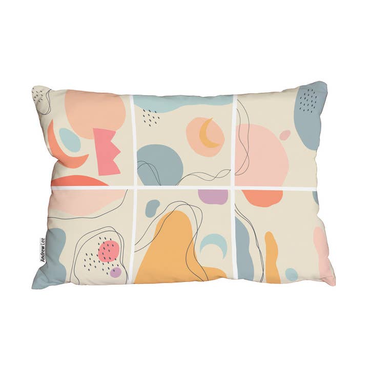 Cojín con formas variadas y garabatos dibujados a mano para venta al por mayor de Benjamin Tate Design