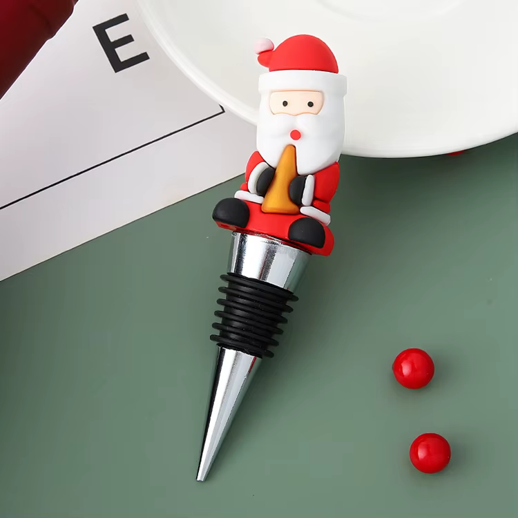 Sostraw & SmartThings - Wholesale Wine Stopper - Christmas Bottle Stopper - Funny Santa Claus - 7 models6
