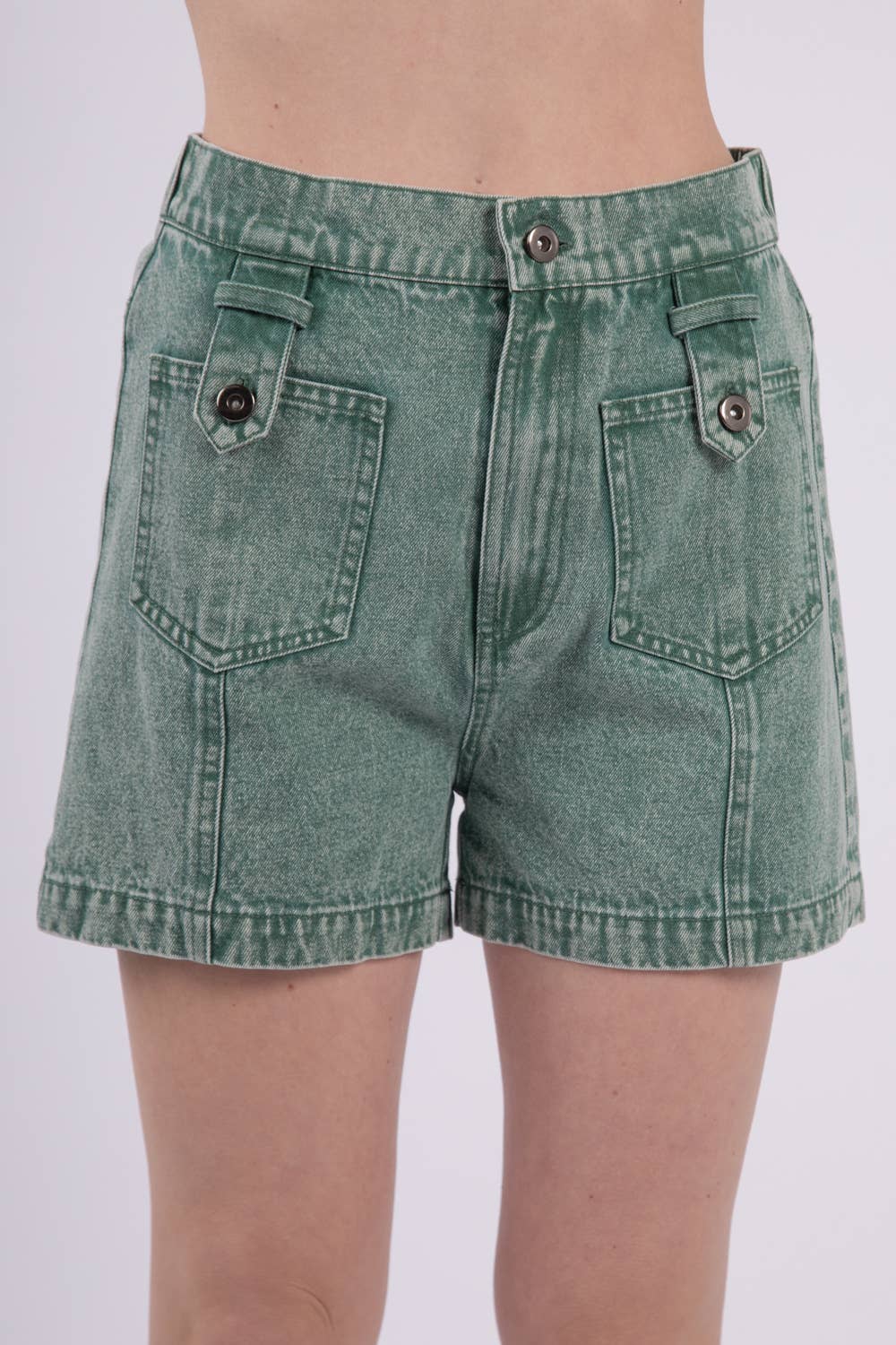 VERY J - Vente Short – femme - Short en jean délavé taille haute style Y2K14