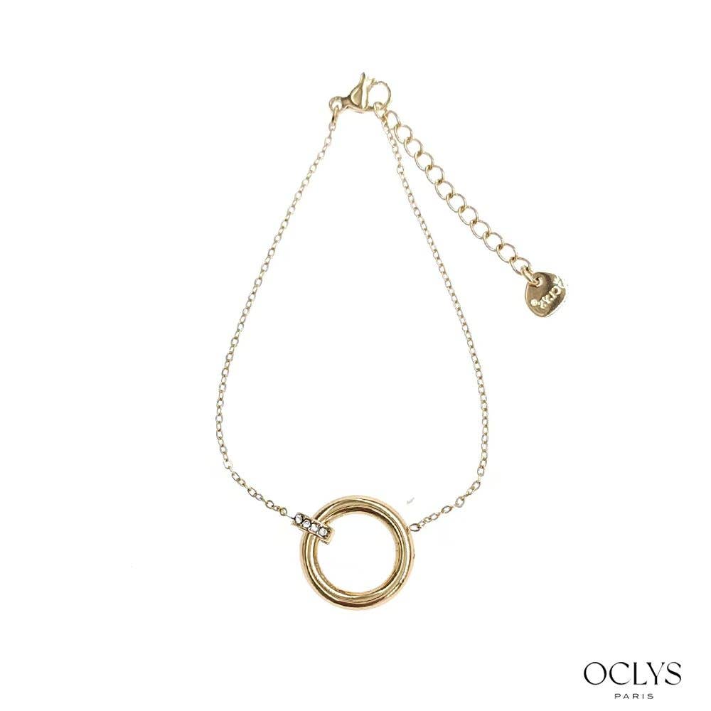 Oclys – Großhandel Glieder- & Kettenarmband – Edelstahlarmband mit Strassring Selena0