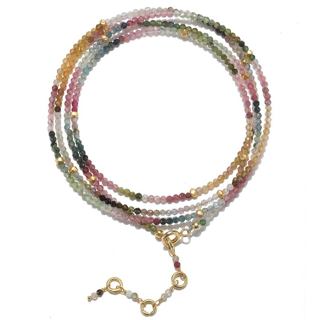 Amelia Rose Jewelry - Wholesale Beaded Bracelet - Gemstone Sparkle Wrap-Tourmaline0