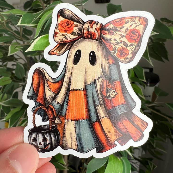 Thirty Three Prints – wholesale Sticker – Denim Ghost Glossy Vinyl Decal for Water Bottle, Laptop1