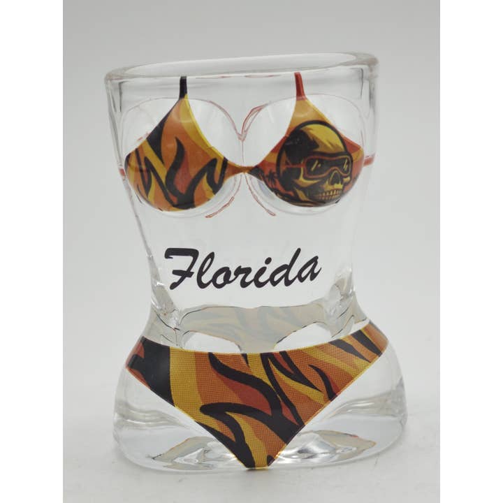 Sea Creations - Wholesale Shot Glass - FL Skull Shot Glass
