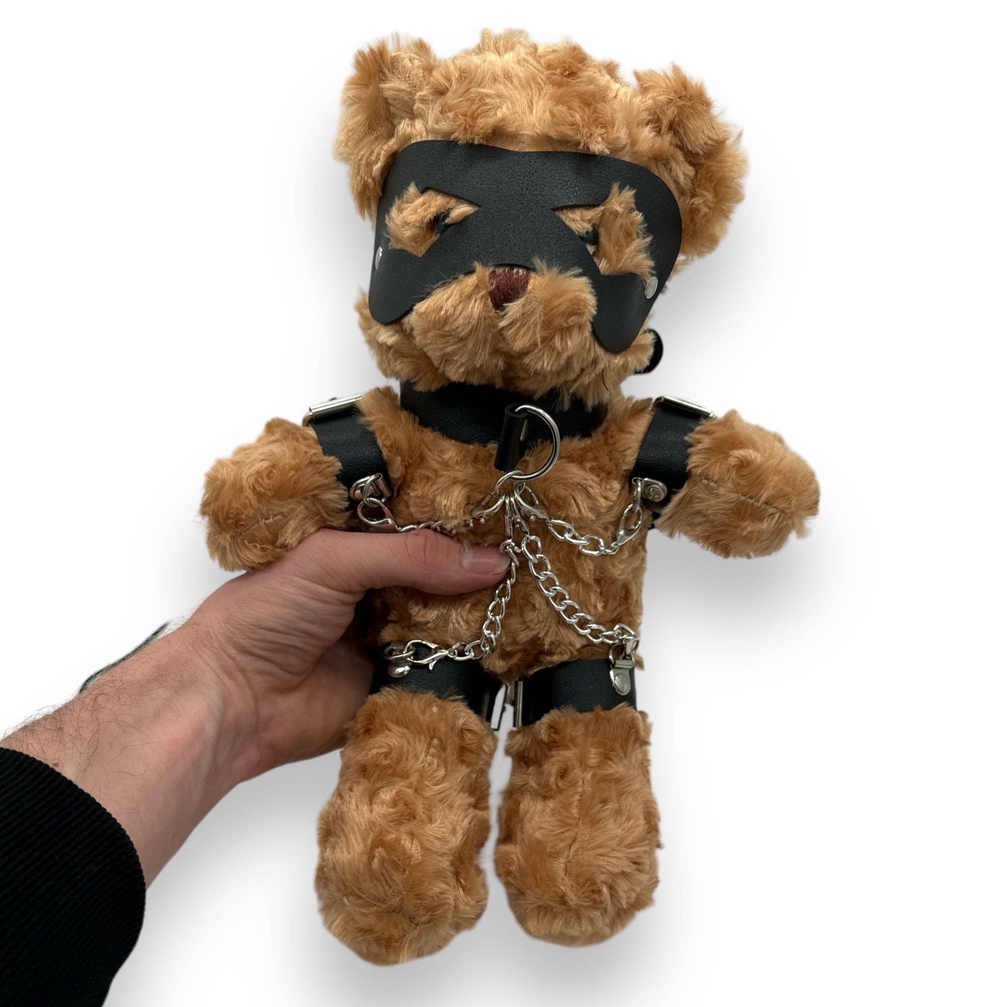 Kinky Pleasure - Wholesale Stuffed/Plush Toy - Kids & Baby - Kinky Pleasure - T058 - Teddy Bear in Chains - 2 Colors4