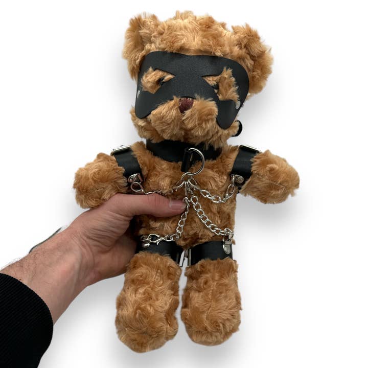 Kinky Pleasure - Wholesale Stuffed/Plush Toy - Kids & Baby - Kinky Pleasure - T058 - Teddy Bear in Chains - 2 Colors4