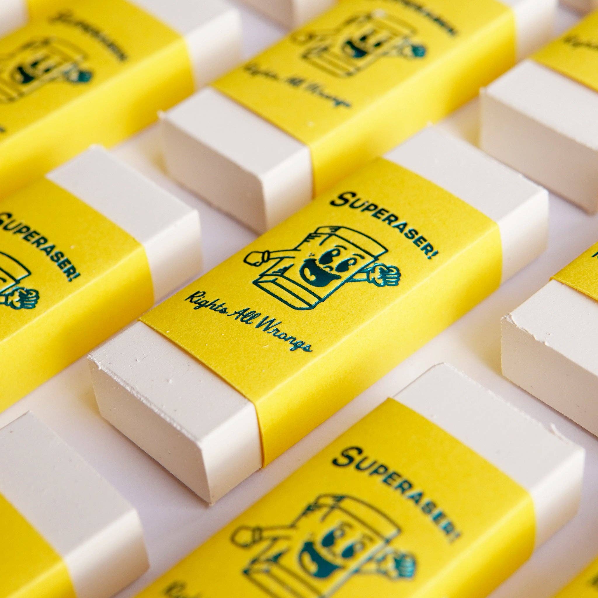 Odd Goose Stationery – wholesale Eraser – Superaser Foil Printed Eraser - Handmade in UK1