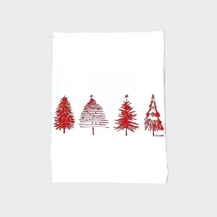 Christmas Tree Dish Towel | Tea Towels | Festive Dish Towel for wholesale by Green Bee Tea Towels